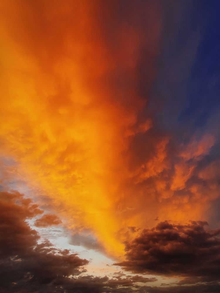 Colorful autumn sunset
