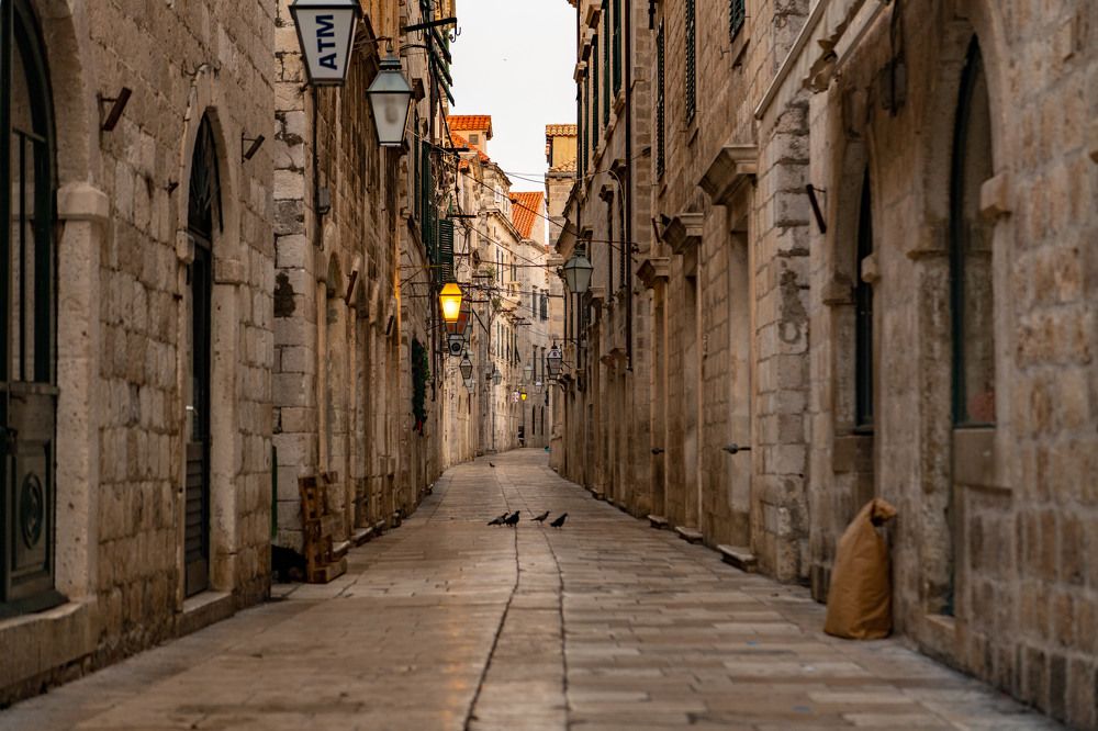 Narrow streets of Dubrovnik