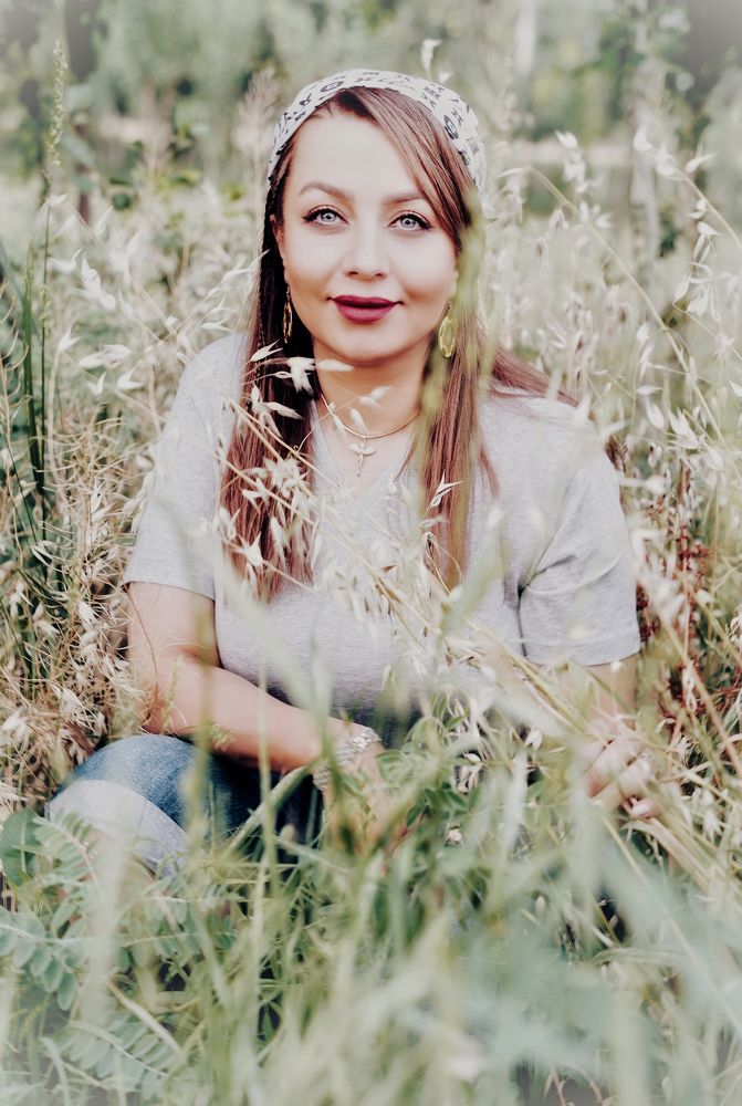 A girl in the meadow