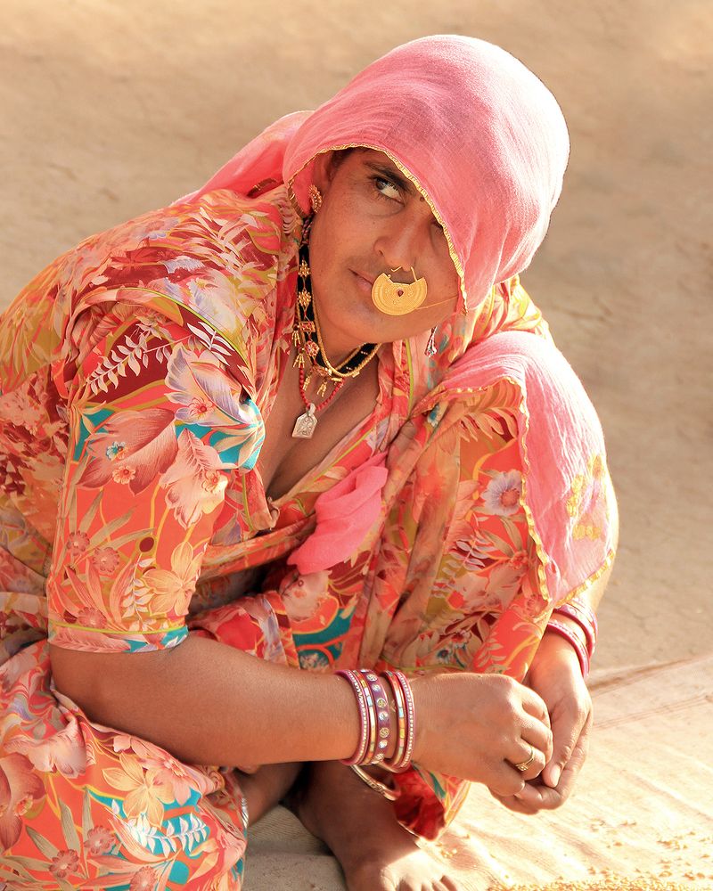 Sorting Wheat grains.