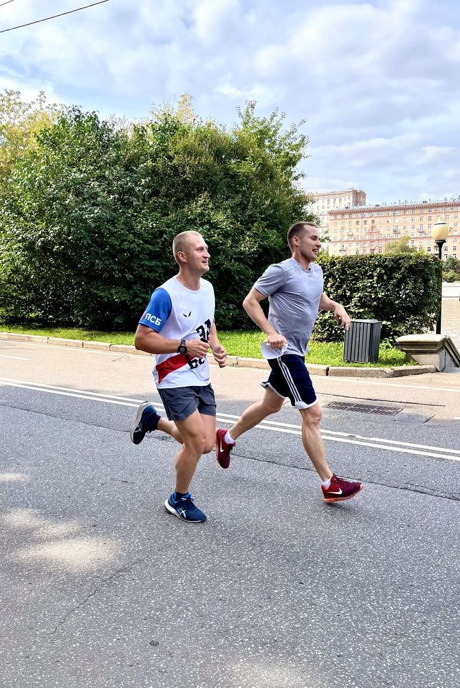 На пробежке