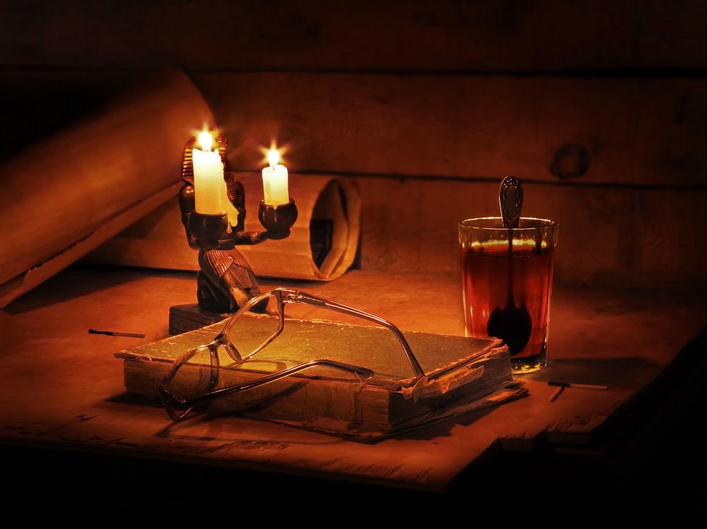 Чай при свечах.