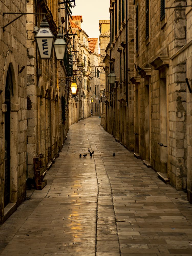 Narrow streets of Dubrovnik