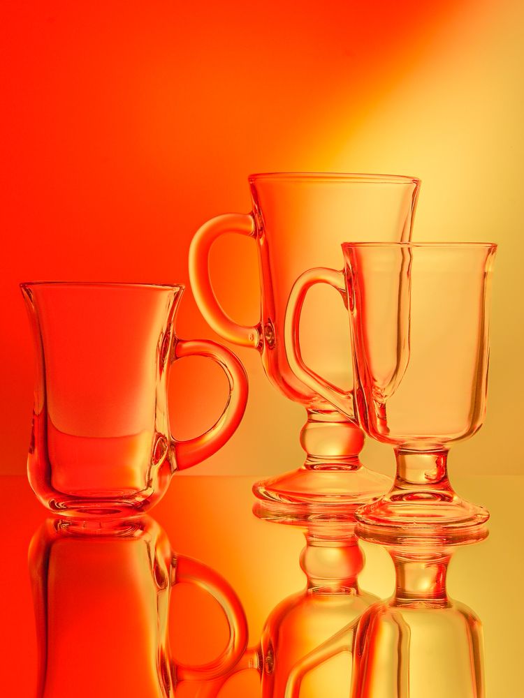 Трио в оранжевом свете