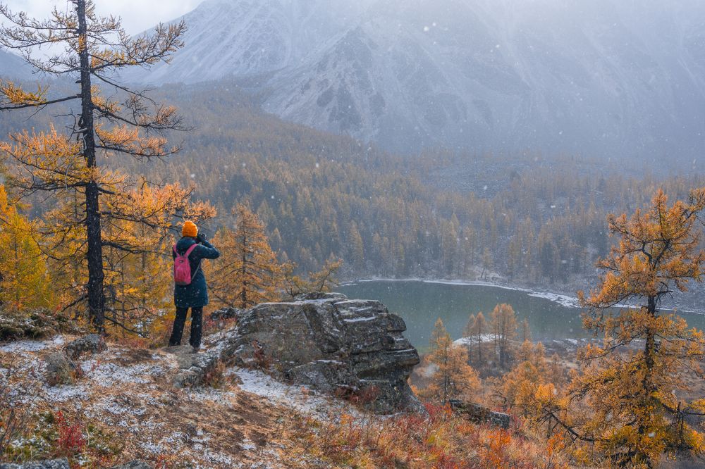 Снег съёмке не помеха