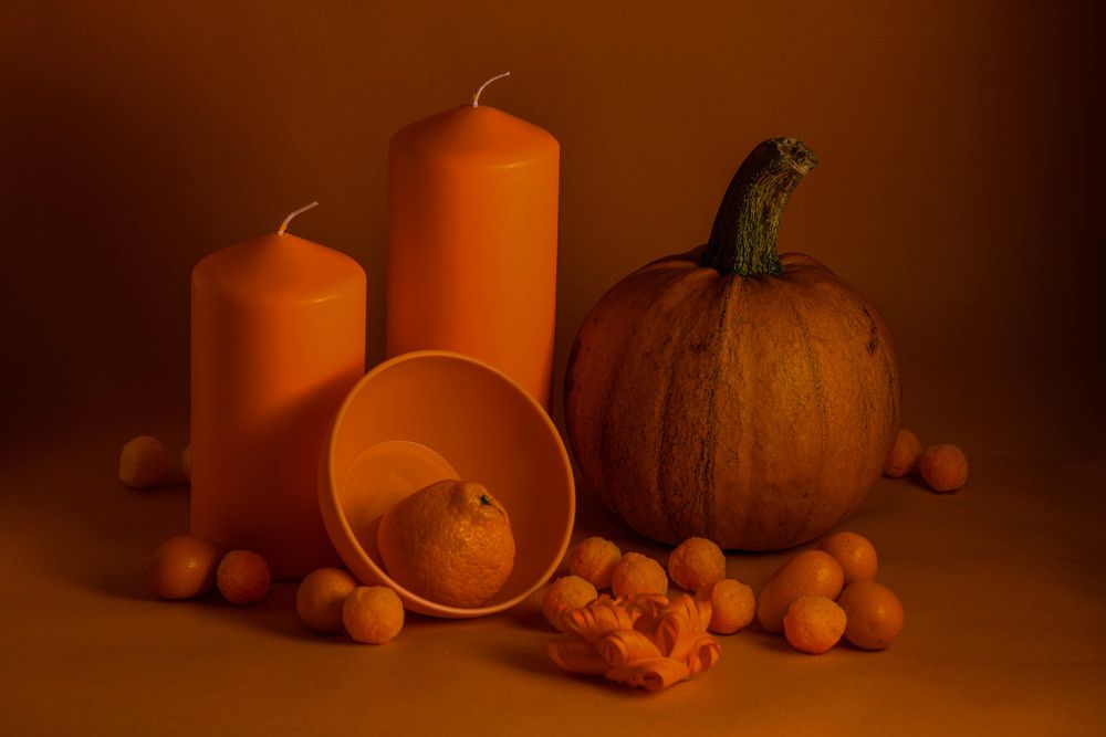 Оранжевые свечи