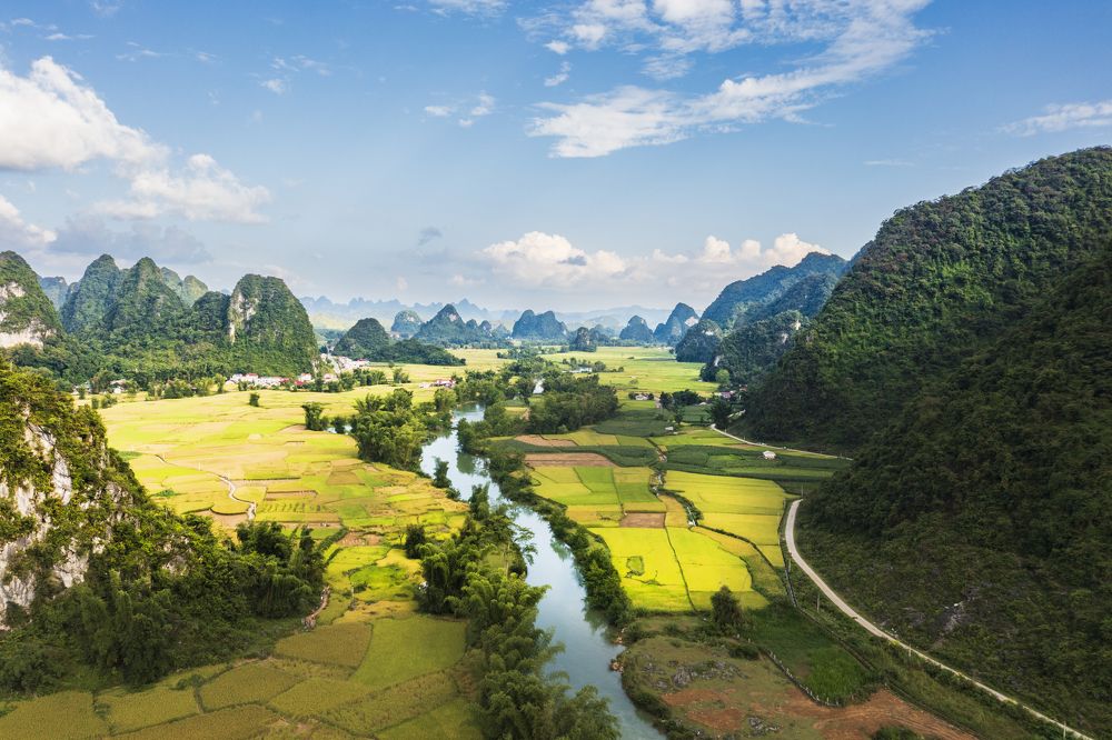 Mountains of Trung Khanh, Cao Bang, Vietnam