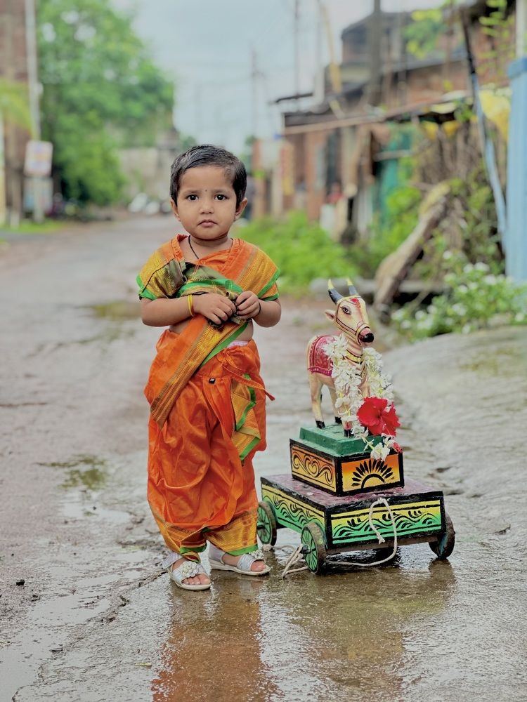Cute Girl with Nandi