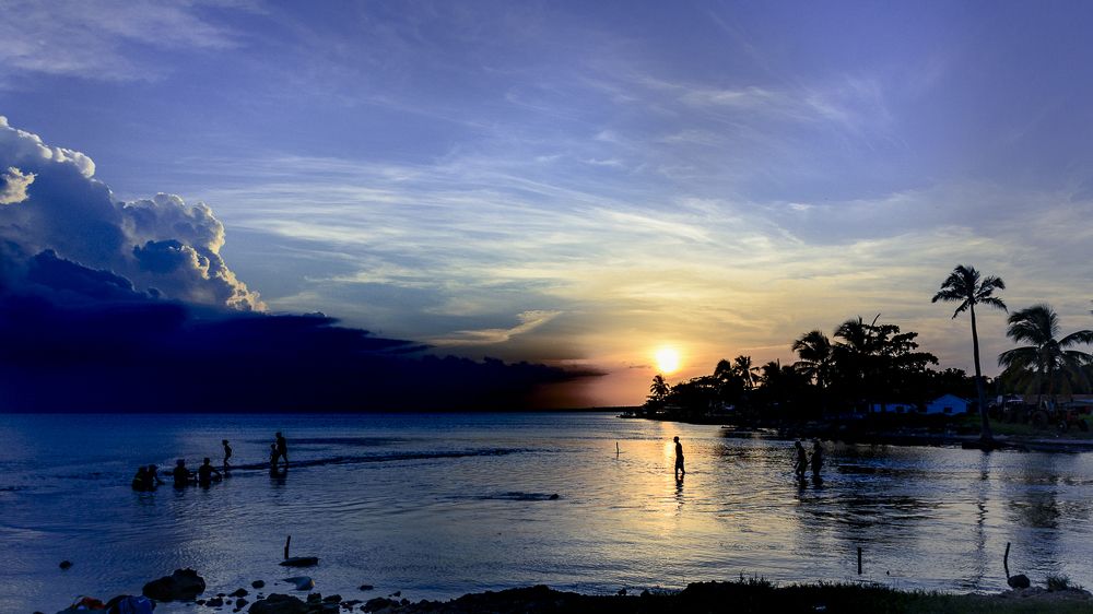 A refrescar en familia.