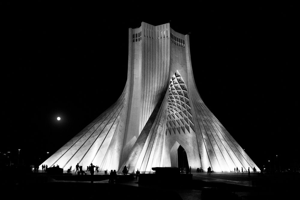 Azadi tower night in life