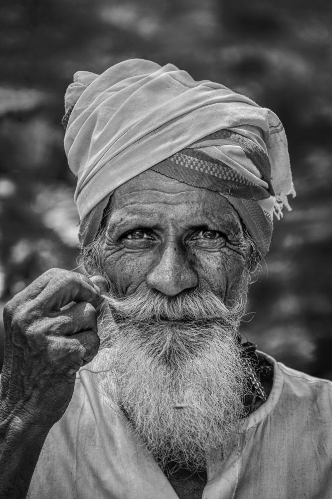 Satisfied with facial hair.