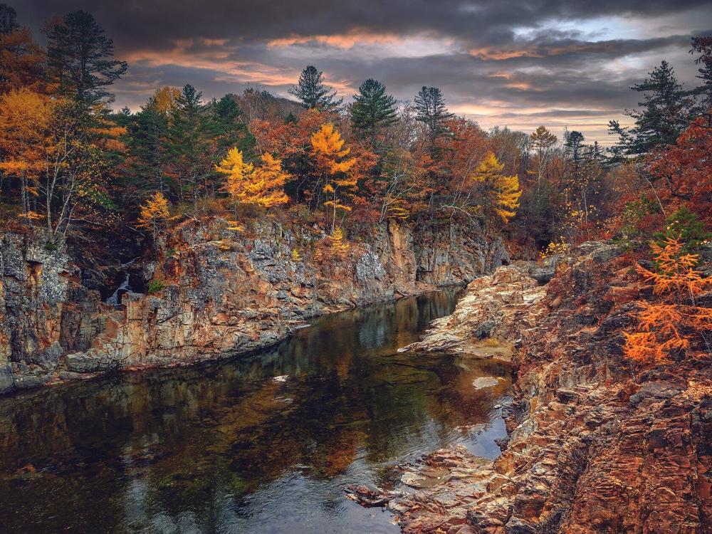 Осенний вечер в тайге.