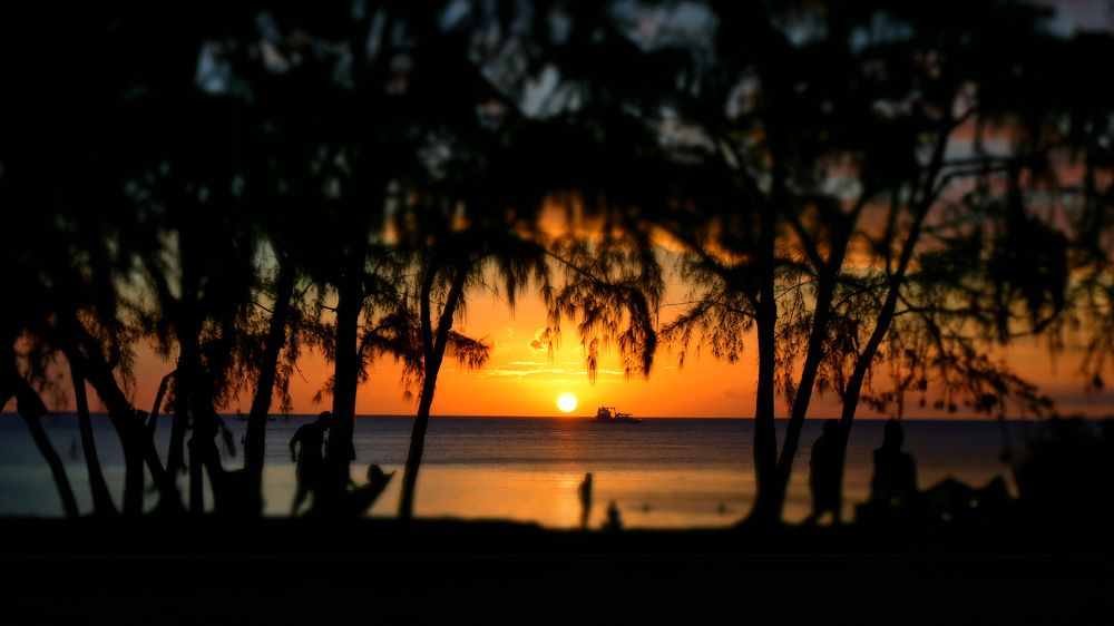 The Orange Sunset in Mauritius