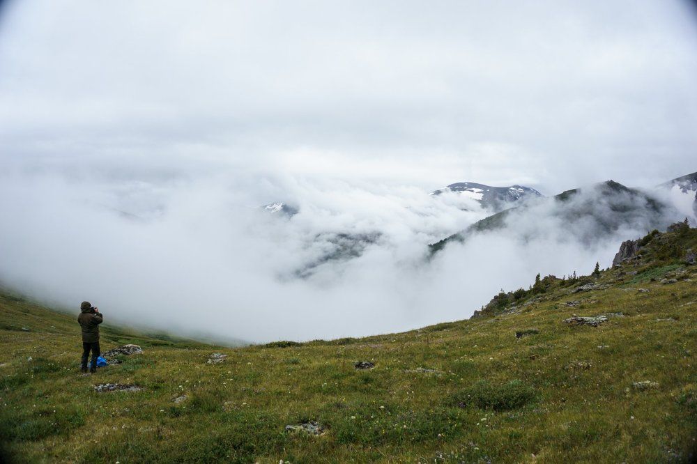 Над облаками.