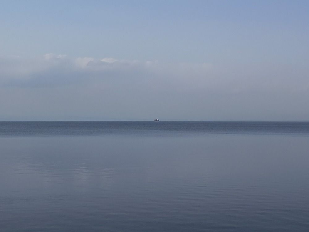 A lonely ship.