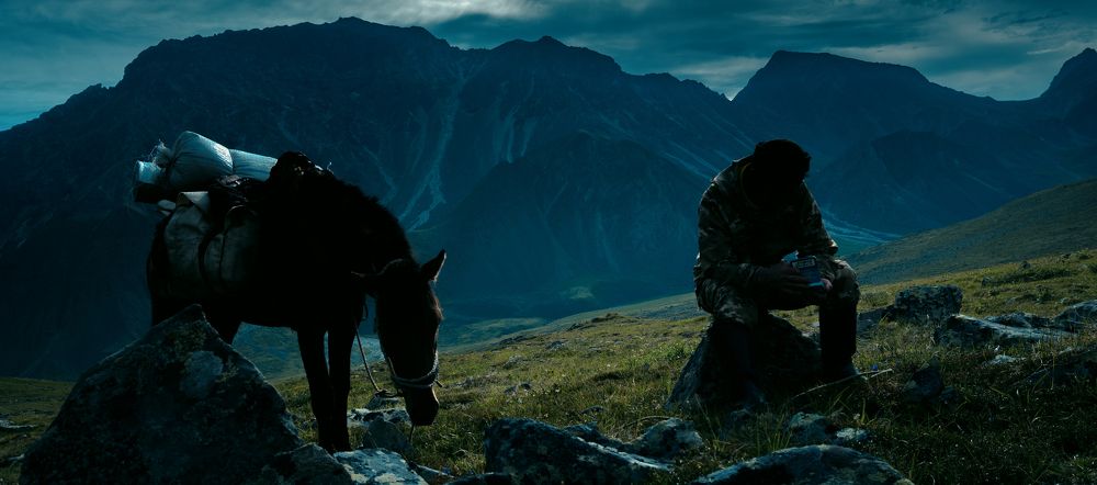 Отдых пастуха в горах