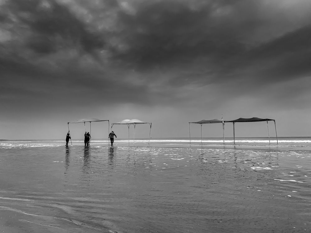 Building into the sea