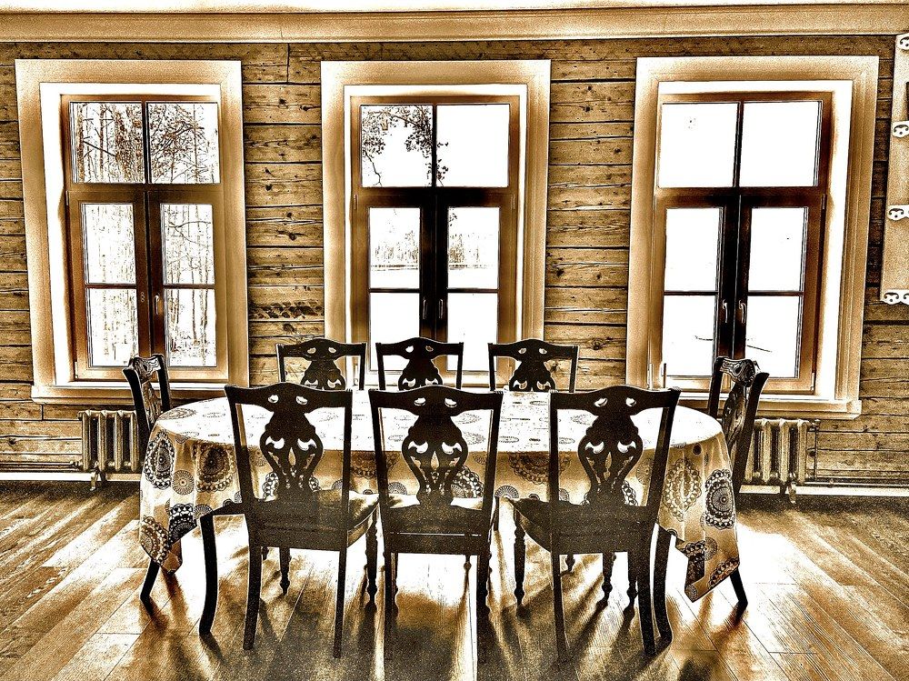 Интерьер сельской усадьбы.