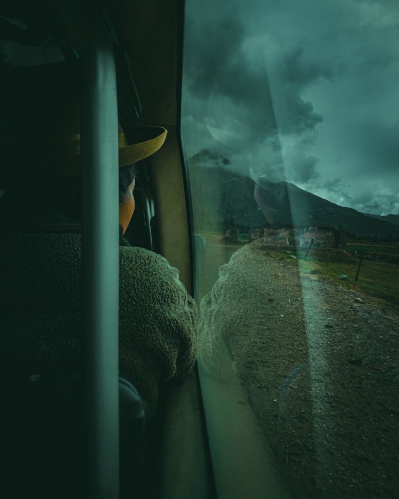 Contemplación en Ruedas: Una Dama en el autobús