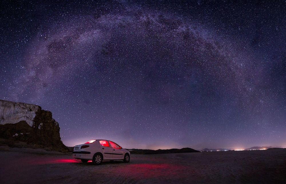 Milkyway pano in urmialake