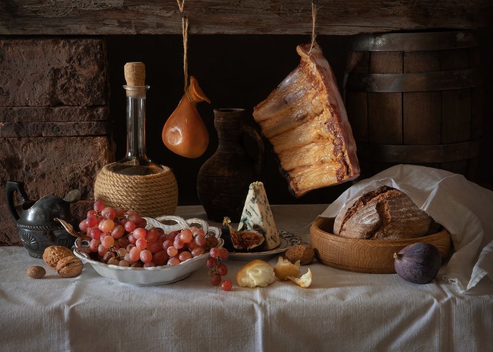 С сыром и рёбрами. В голландском стиле.