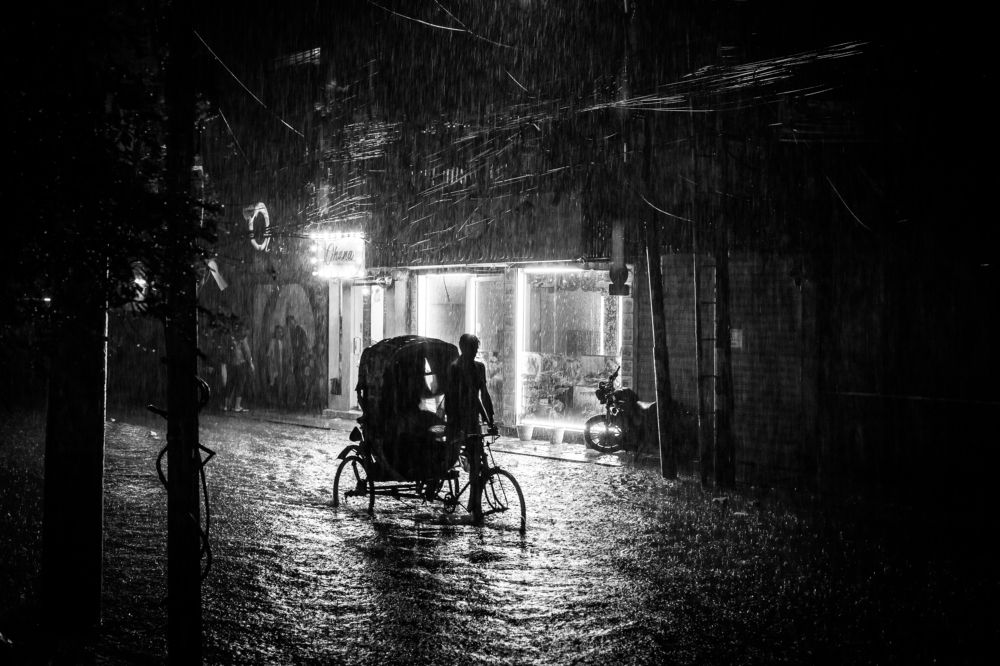 A rainy night