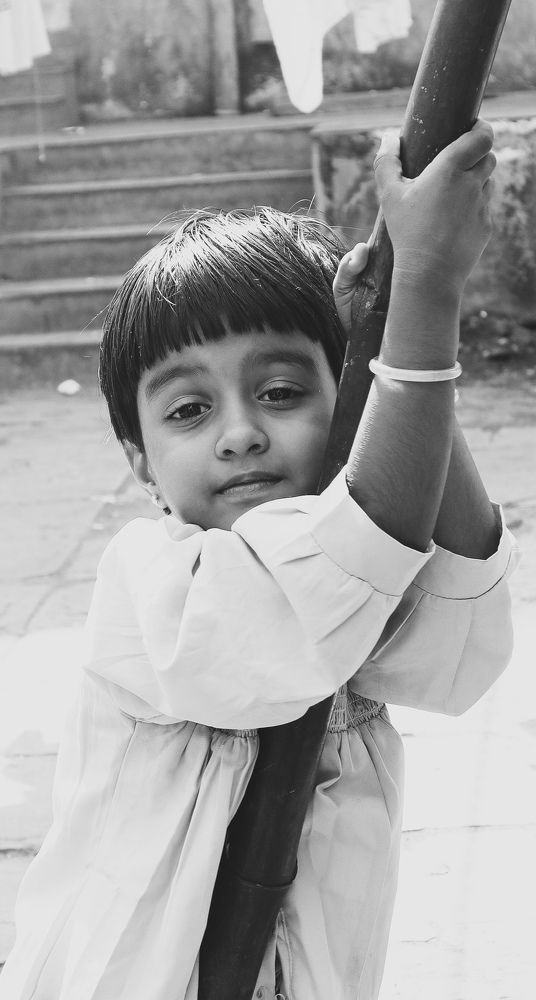 Emotional Portrait of a Girl (Dhobhi Ghat, India)