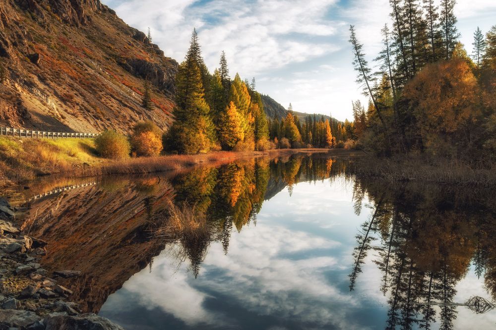 Осенние отражения в Чуе...