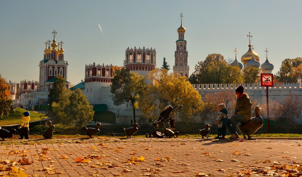 У Новодевичьего монастыря.
