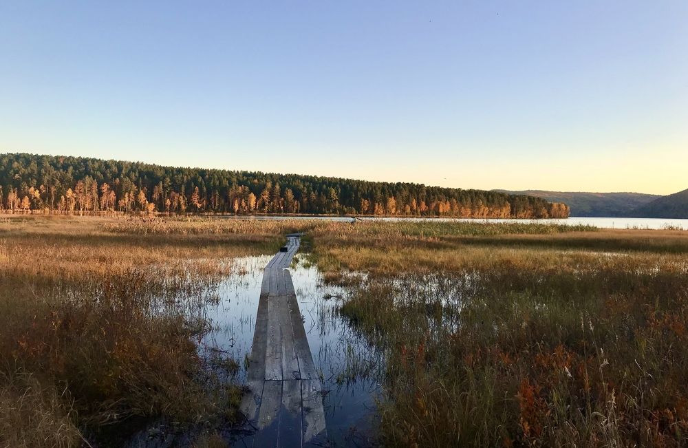 Залив Ангары осенью.