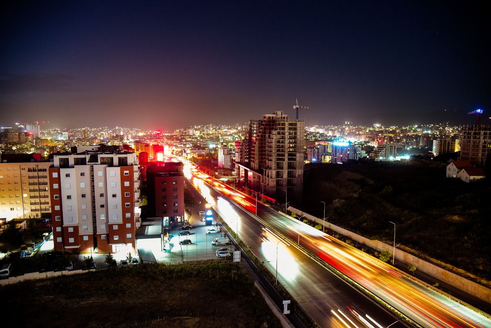 Pristina at night