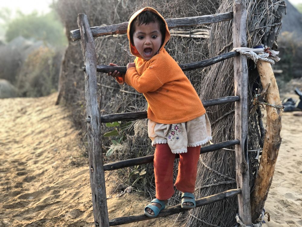 A rural girl expression