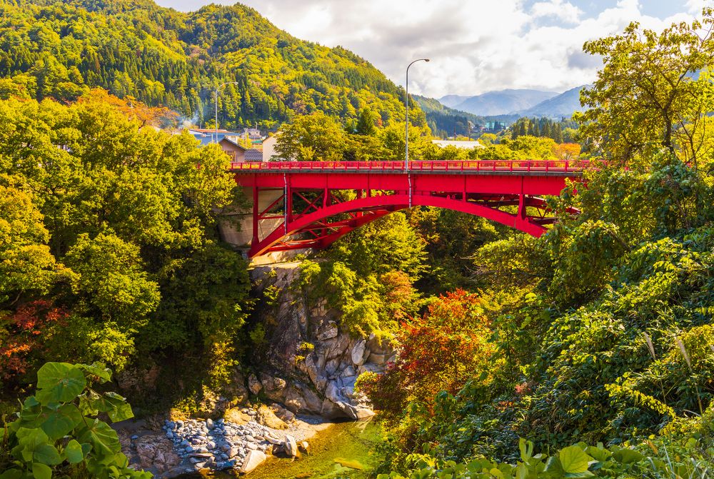 The RED train bridge and the Colors of Autumn