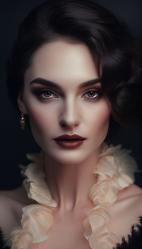 À beautiful Rossian woman in the darkportrait