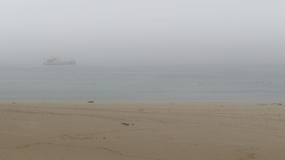 Весенний туман на Волге