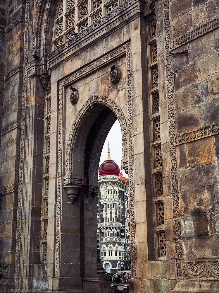 View of Hotel Taj from back side of Gateway of India