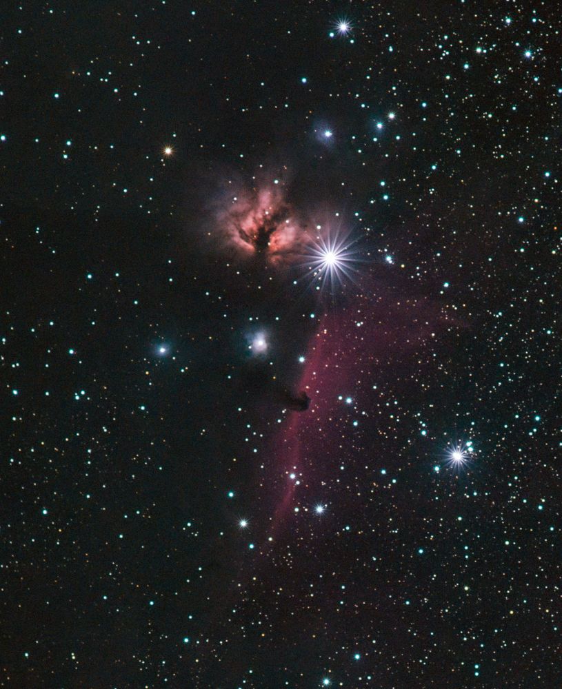 Flame Nebula (NGC 2024), Horsehead Nebula (Barnard 33)