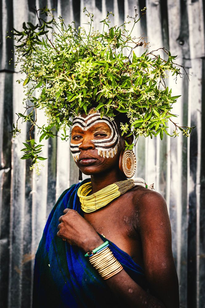 Woman from the Surma tribe in Ethiopia