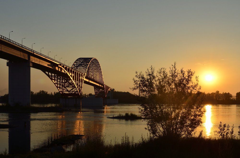 Мост через Енисей.