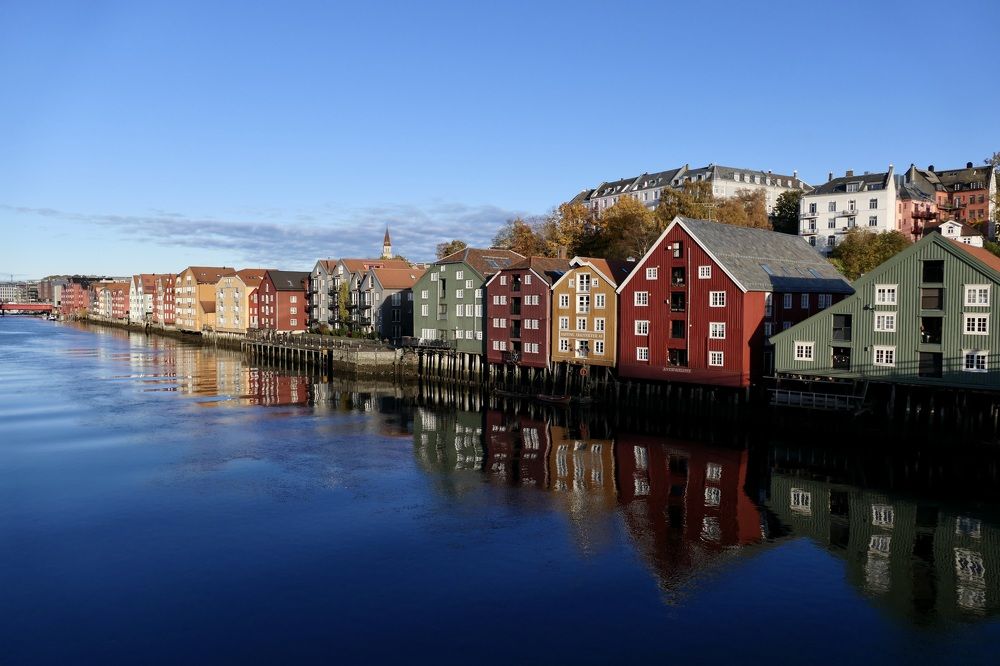 City in autumn colors