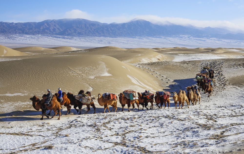 Nomads among the sand dunes