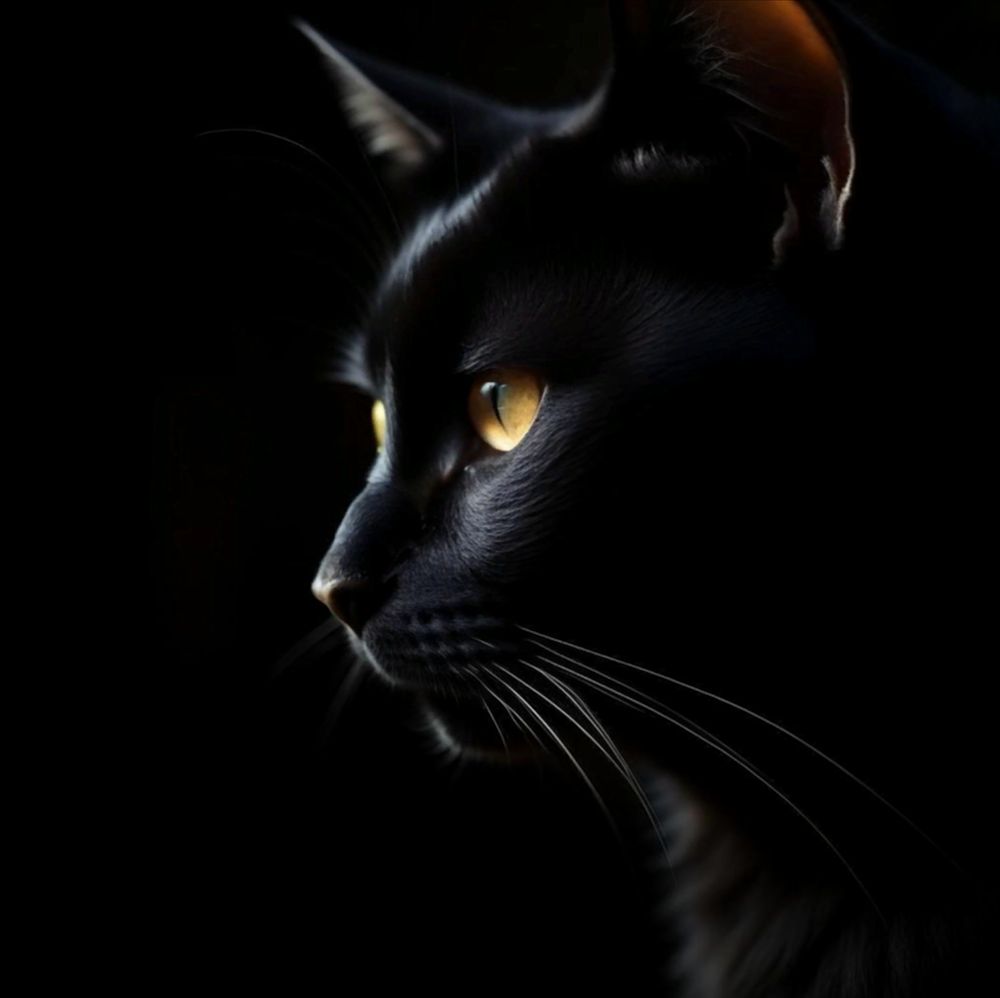 Портрет чёрного кота