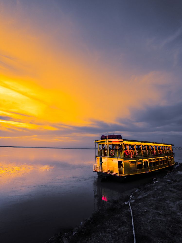 A Golden Boat in The Golden Hour