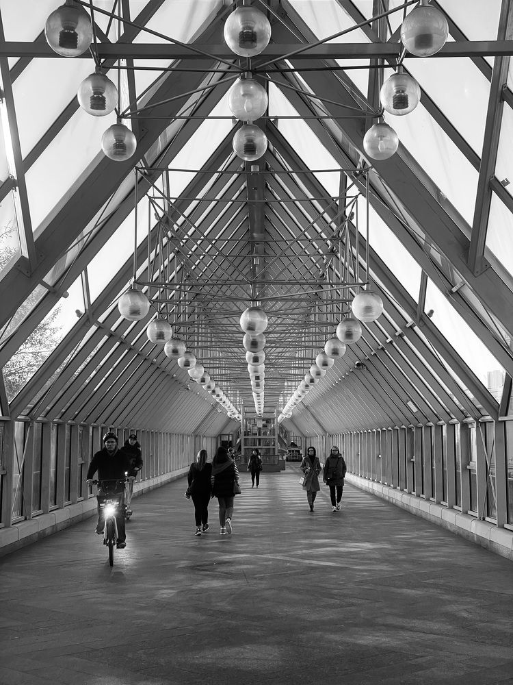Bridge walkway at Gorky park, Moscow