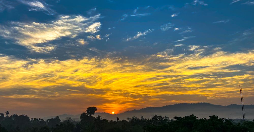 A Scattered Burst of Morning Hues