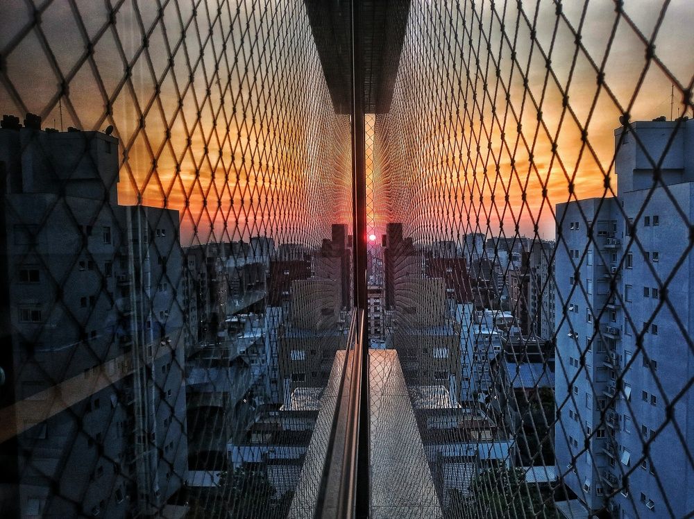 The sun and the setting