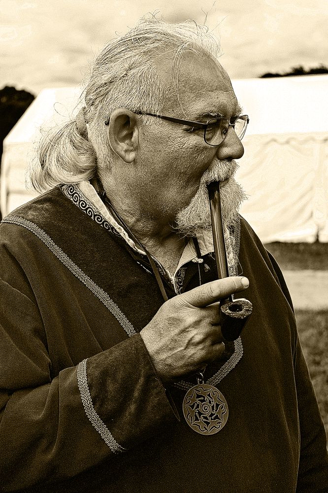 The traditionalist smokes a pipe