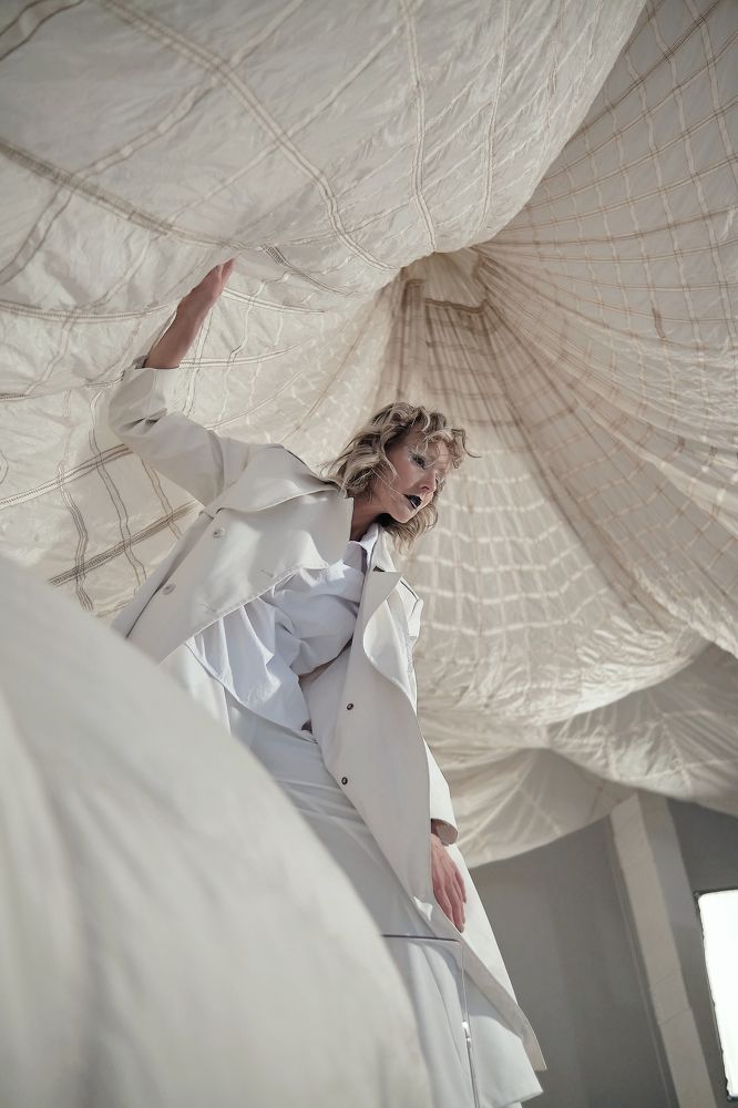 Olga in Parachutes studio