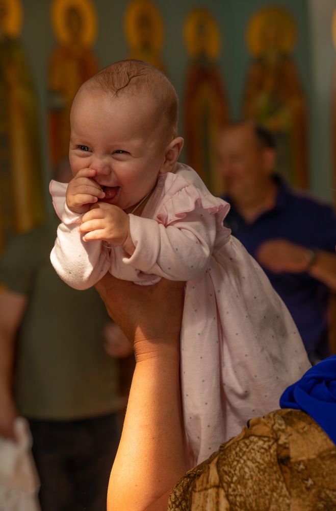 На Крещении.