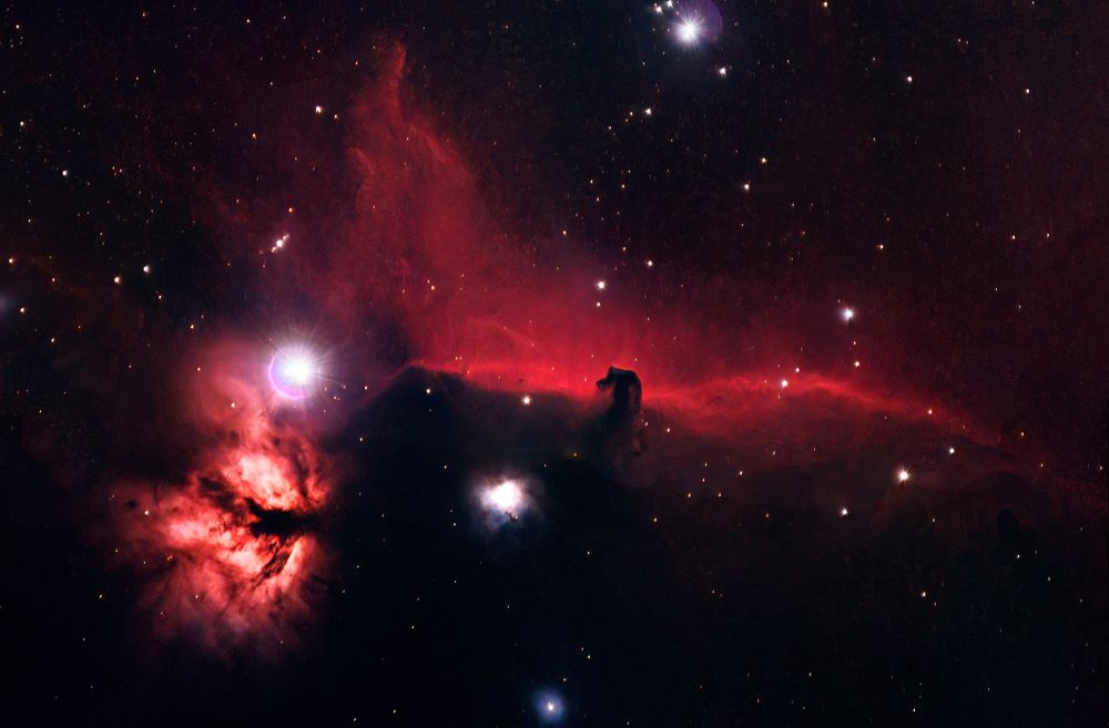 Horsehead and Flame Nebula